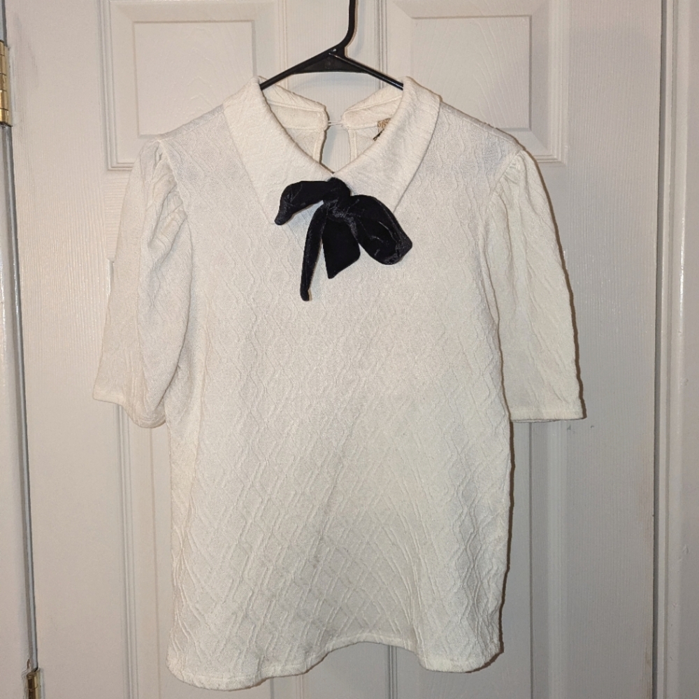 Misa Knit Top with Black Bow